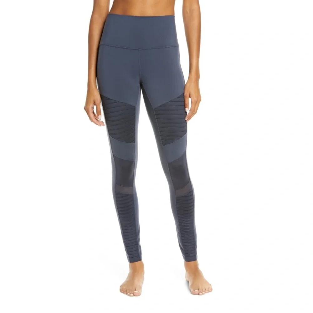 ALO Yoga High Waist Moto Leggings Midnight Blue XS NWT